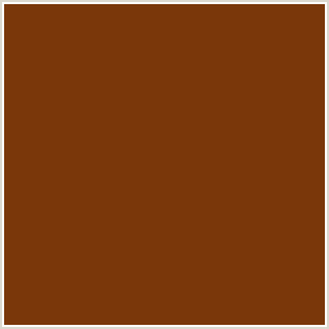 7A370A Hex Color Image (CAFE ROYALE, ORANGE RED)