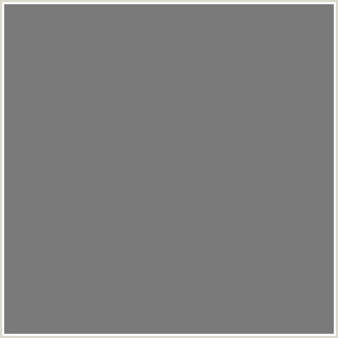 7A7A7A Hex Color Image (BOULDER, GRAY, GREY)