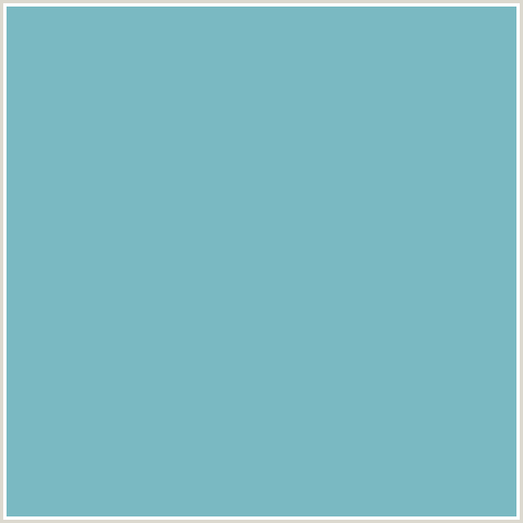 7AB9C2 Hex Color Image (GLACIER, LIGHT BLUE)