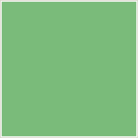 7ABB7A Hex Color Image (DE YORK, GREEN)