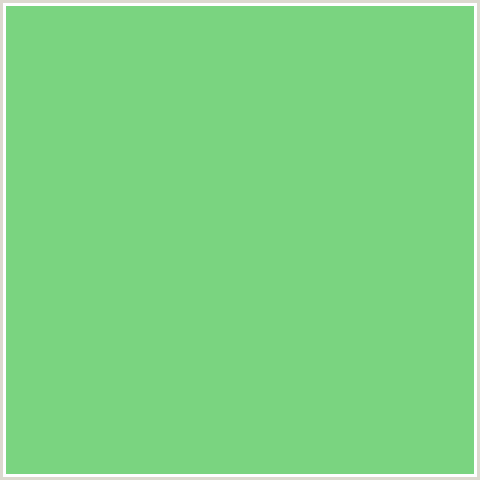 7AD480 Hex Color Image (GREEN, PASTEL GREEN)