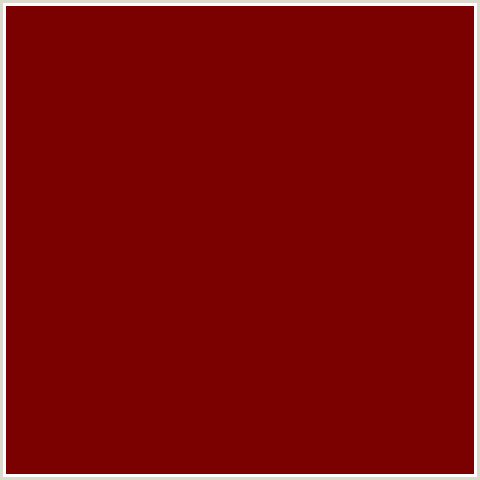 7B0000 Hex Color Image (MAROON, RED)