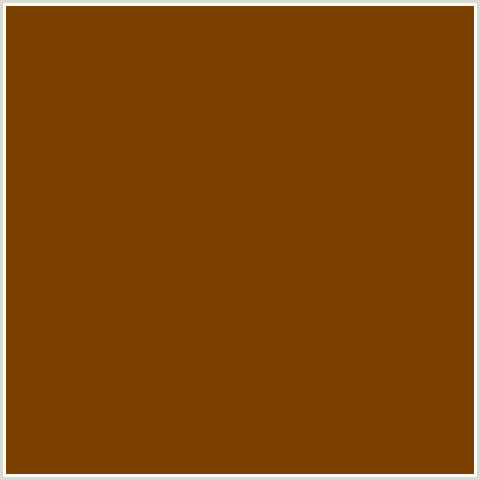 7B3F00 Hex Color Image (BROWN, CINNAMON, ORANGE)