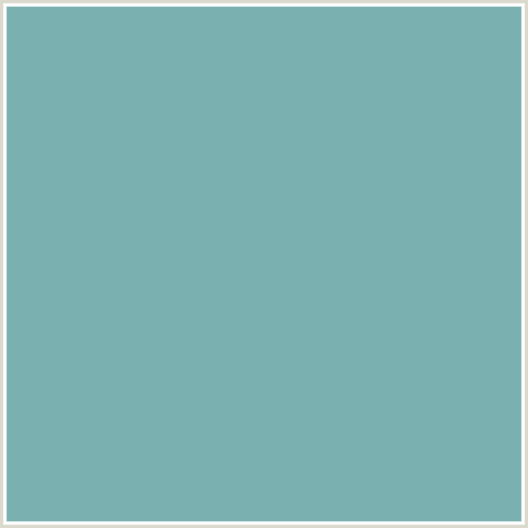 7BB0B0 Hex Color Image (GULF STREAM, LIGHT BLUE)