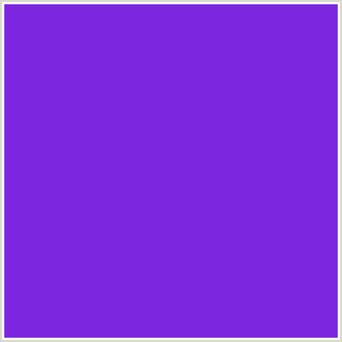 7C26DF Hex Color Image (BLUE VIOLET, PURPLE HEART)