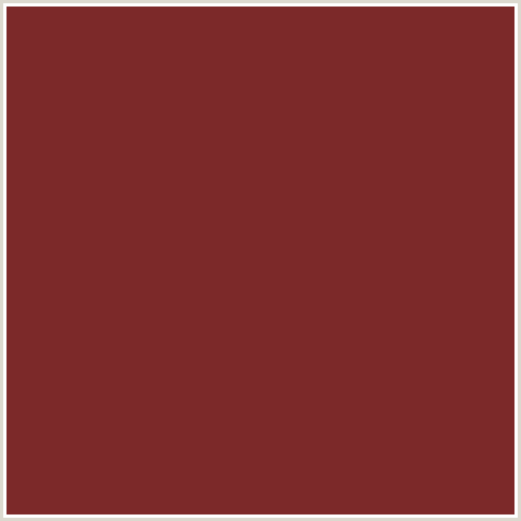 7C2929 Hex Color Image (NUTMEG, RED)