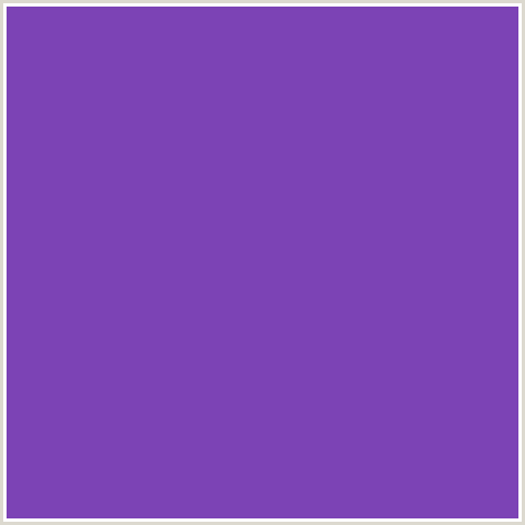 7C43B5 Hex Color Image (STUDIO, VIOLET BLUE)