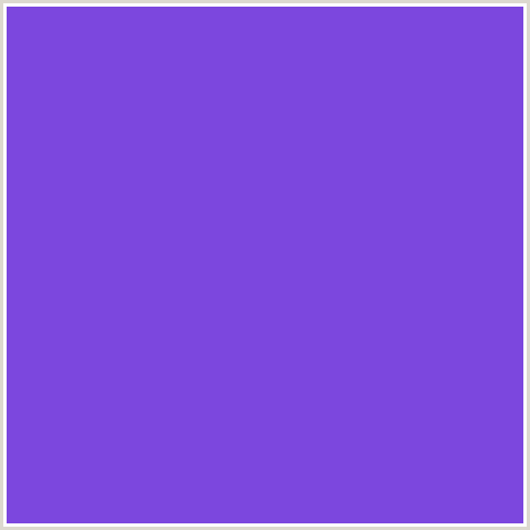 7C47DE Hex Color Image (BLUE VIOLET, MEDIUM PURPLE)