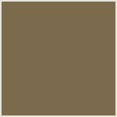 7C6A4D Hex Color Image (BROWN, ORANGE, SHADOW)