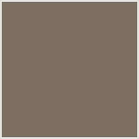 7C7062 Hex Color Image (BROWN, ORANGE, SANDSTONE)