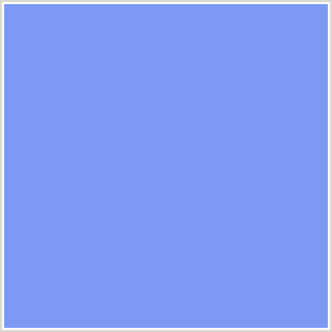 7C9AF4 Hex Color Image (BLUE, CORNFLOWER BLUE)
