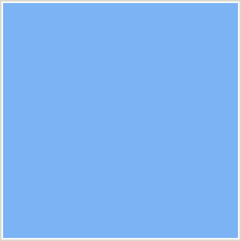 7CB3F4 Hex Color Image (BLUE, JORDY BLUE)