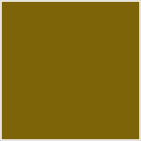 7D6409 Hex Color Image (ORANGE YELLOW, YUKON GOLD)