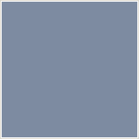 7D8BA1 Hex Color Image (BLUE, REGENT GRAY)