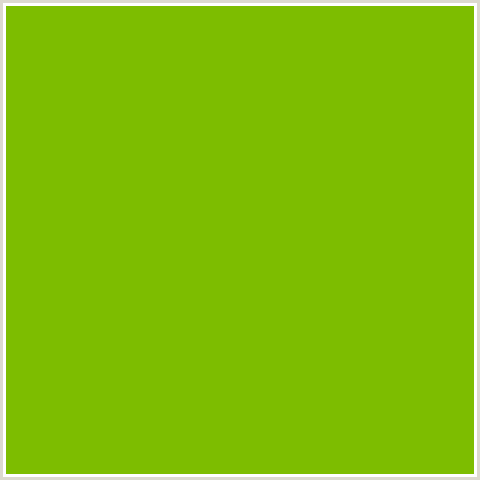 7DBD00 Hex Color Image (GREEN YELLOW, LIMEADE)