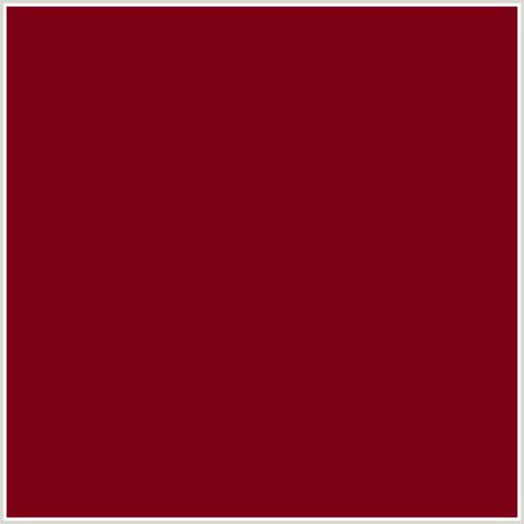 7E0014 Hex Color Image (RED, RED DEVIL)