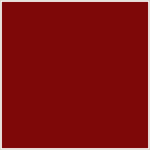 7E0808 Hex Color Image (DARK BURGUNDY, RED)