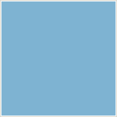 7EB3D2 Hex Color Image (BLUE, HALF BAKED)