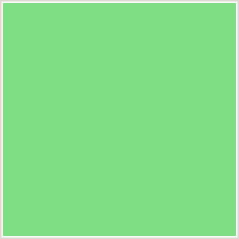 7EDF85 Hex Color Image (GREEN, PASTEL GREEN)