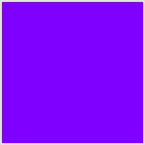 7F00FF Hex Color Image (ELECTRIC VIOLET, VIOLET BLUE)