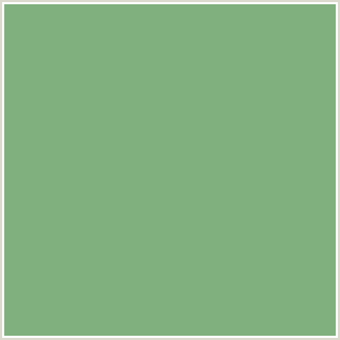 7FB07D Hex Color Image (BAY LEAF, GREEN)