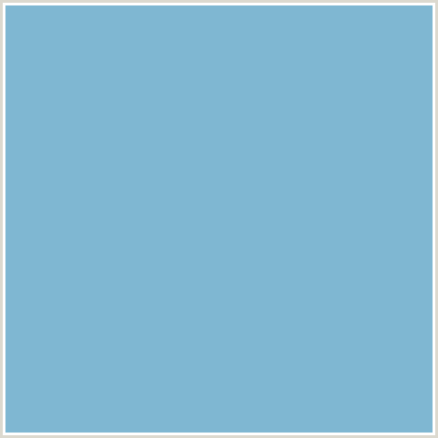 7FB7D2 Hex Color Image (BLUE, HALF BAKED)