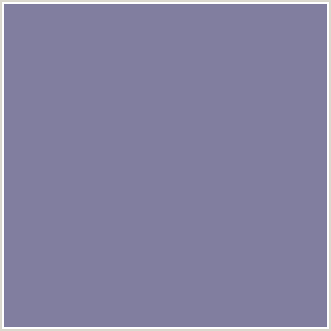 817E9F Hex Color Image (BLUE, WATERLOO )