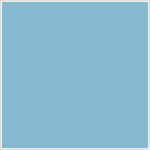 84B9D0 Hex Color Image (HALF BAKED, LIGHT BLUE)