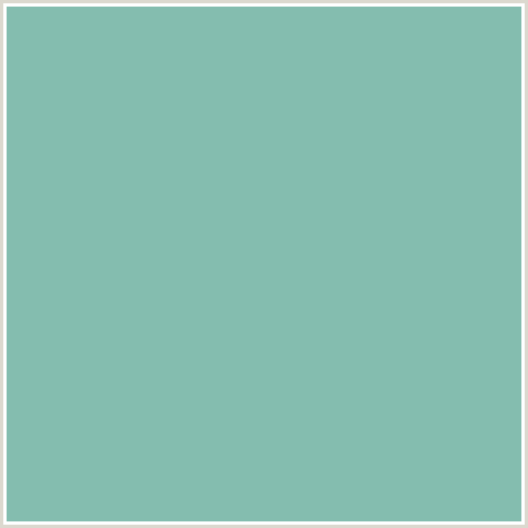 84BDAF Hex Color Image (BLUE GREEN, GULF STREAM)