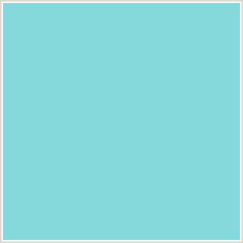84D7DB Hex Color Image (BERMUDA, LIGHT BLUE)