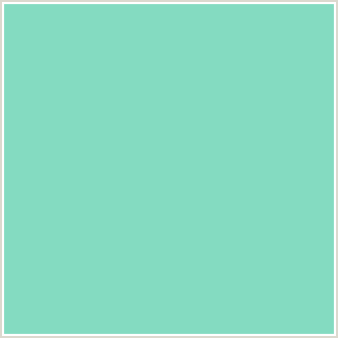 84DBC1 Hex Color Image (BERMUDA, BLUE GREEN)