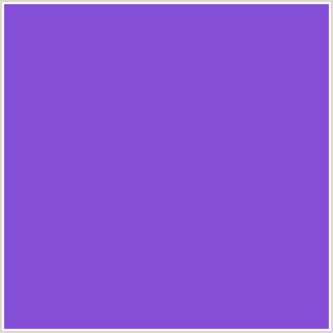 854ED7 Hex Color Image (BLUE VIOLET, MEDIUM PURPLE)
