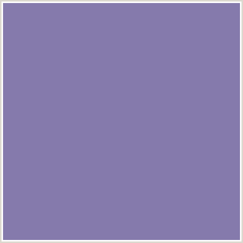 857AAC Hex Color Image (BLUE VIOLET, LAVENDER PURPLE)