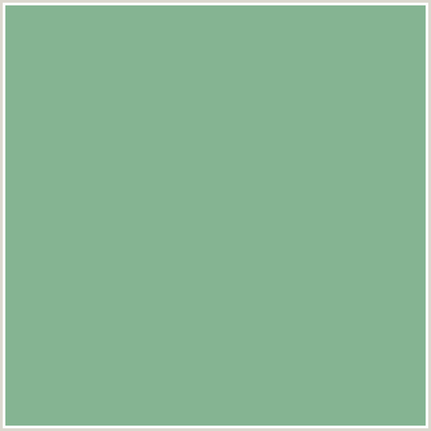 85B492 Hex Color Image (BAY LEAF, GREEN)