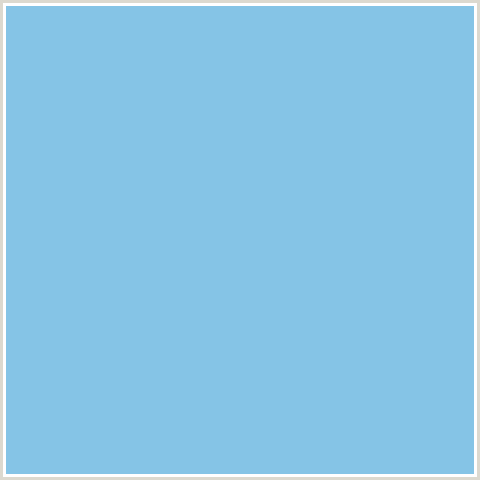 85C4E6 Hex Color Image (BLUE, CORNFLOWER)