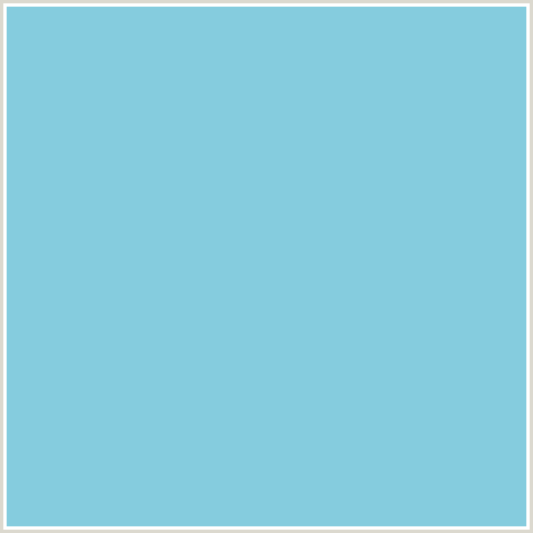 85CCDE Hex Color Image (BERMUDA, LIGHT BLUE)