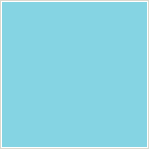 85D4E3 Hex Color Image (AQUAMARINE BLUE, LIGHT BLUE)