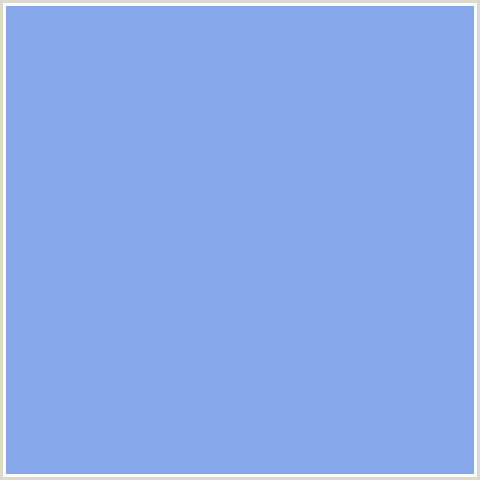 86A7E8 Hex Color Image (BLUE, PORTAGE)