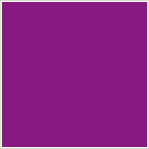 881A84 Hex Color Image (DEEP PINK, FUCHSIA, FUSCHIA, HOT PINK, MAGENTA, VIOLET EGGPLANT)