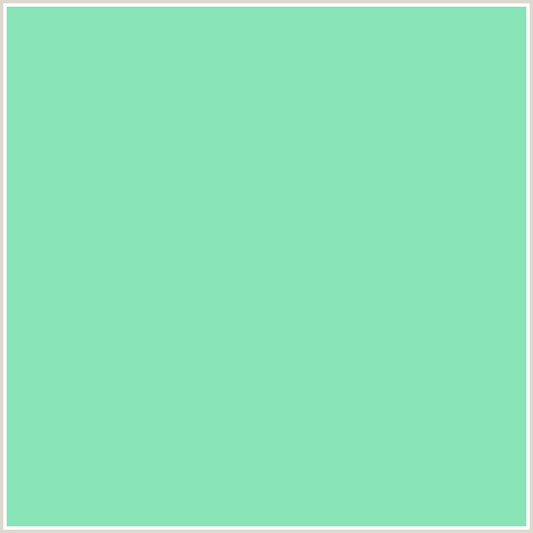 88E3B6 Hex Color Image (ALGAE GREEN, GREEN BLUE)