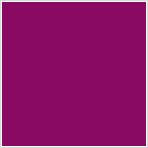 8A0A63 Hex Color Image (CARDINAL PINK, DEEP PINK, FUCHSIA, FUSCHIA, HOT PINK, MAGENTA)