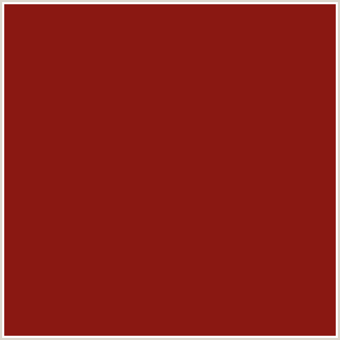 8A1812 Hex Color Image (RED, TAMARILLO)