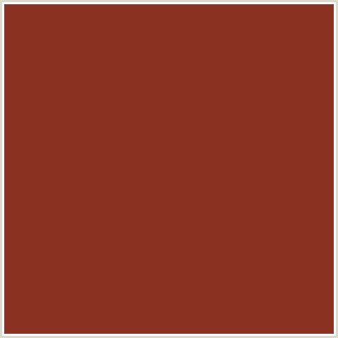 8A3324 Hex Color Image (BURNT UMBER, RED)