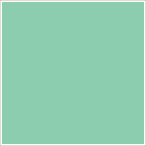 8CCDB0 Hex Color Image (GREEN BLUE, VISTA BLUE)