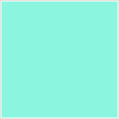 8CF5E0 Hex Color Image (BLUE GREEN, SPRAY)