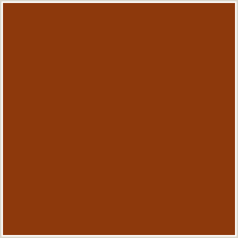 8D390C Hex Color Image (KORMA, ORANGE RED)