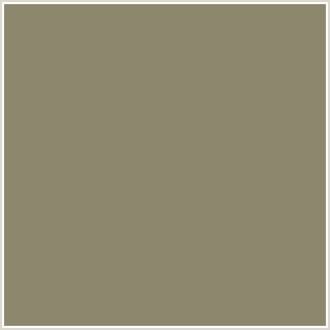 8D876E Hex Color Image (OLIVE HAZE, ORANGE YELLOW)