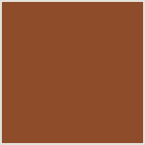 8E4C2A Hex Color Image (MULE FAWN, ORANGE RED)