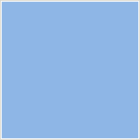8EB6E6 Hex Color Image (BLUE, CORNFLOWER)