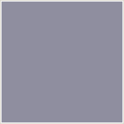 8F8E9F Hex Color Image (BLUE, MANATEE)